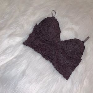 Purple lace crop top